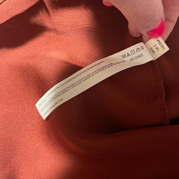 Women's S Intimately FP Like Me Or Love Me Slip Silky DeepV Neck Side Tie Close - Picture 9 of 9